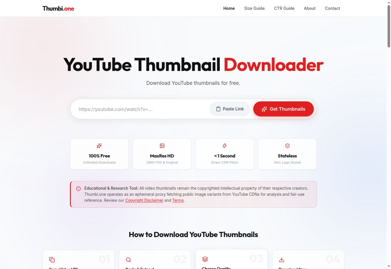Thumbi.one website screenshot