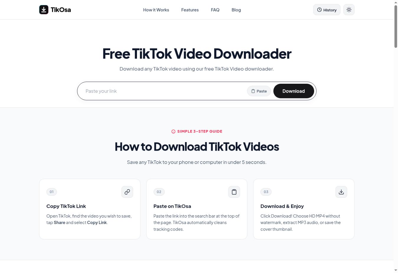 TikOsa website screenshot